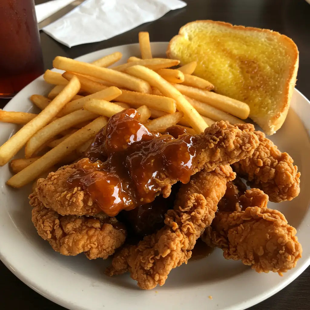 Honey BBQ Sauced & Tossed Chicken Strip Basket